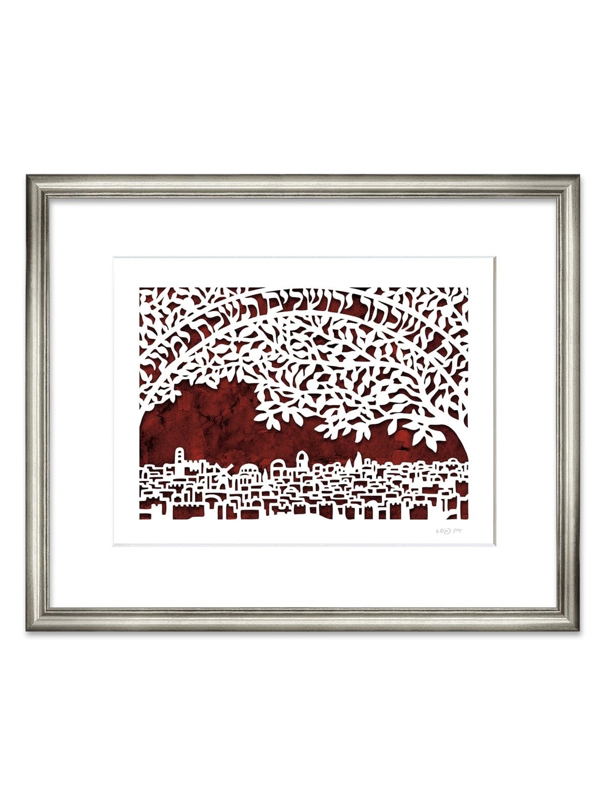 Remember Jerusalem Laser-Cut Paper Wall Hanging by David Fisher - Colo